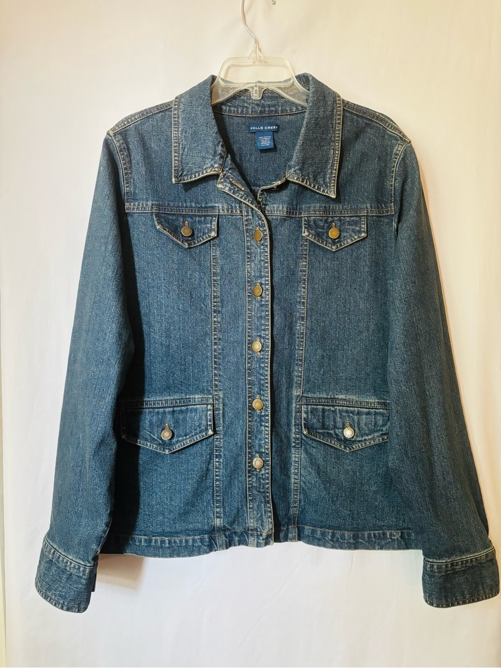 Stretch Denim Trucker Jacket Women’s XL Medium Wash